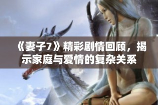 《妻子7》精彩剧情回顾，揭示家庭与爱情的复杂关系