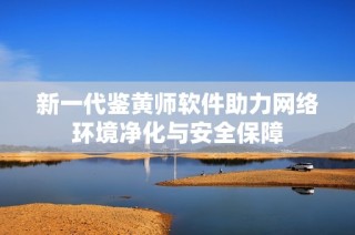 新一代鉴黄师软件助力网络环境净化与安全保障