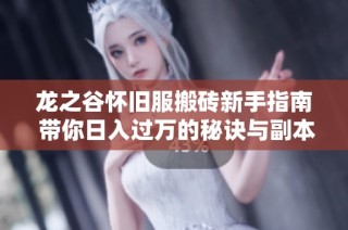 龙之谷怀旧服搬砖新手指南 带你日入过万的秘诀与副本解析