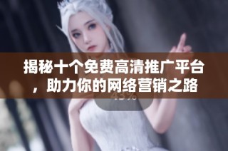 揭秘十个免费高清推广平台，助力你的网络营销之路