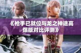 《枪手已就位与龙之神途高爆版对比评测》