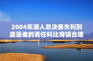 2004年湖人总决赛失利到底是谁的责任科比背锅合理吗