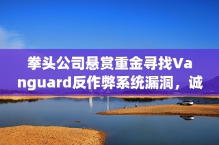 拳头公司悬赏重金寻找Vanguard反作弊系统漏洞，诚邀技术高手参与