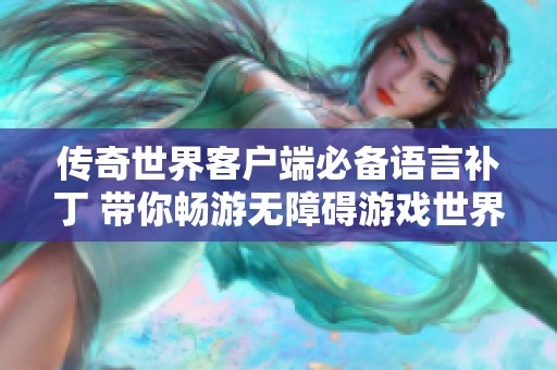 传奇世界客户端必备语言补丁 带你畅游无障碍游戏世界