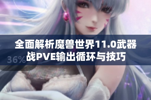 全面解析魔兽世界11.0武器战PVE输出循环与技巧