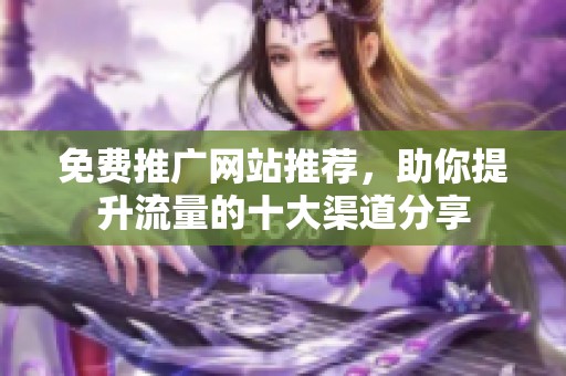 免费推广网站推荐，助你提升流量的十大渠道分享