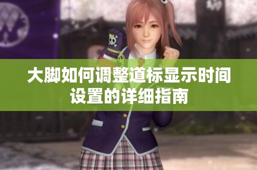 大脚如何调整道标显示时间设置的详细指南