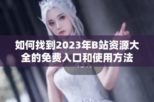 如何找到2023年B站资源大全的免费入口和使用方法