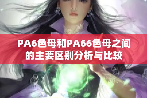PA6色母和PA66色母之间的主要区别分析与比较