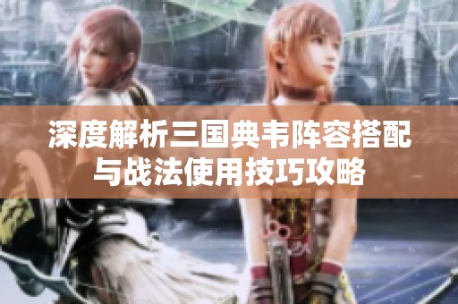 深度解析三国典韦阵容搭配与战法使用技巧攻略