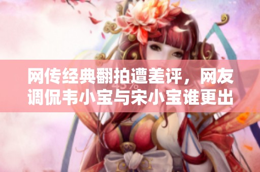 网传经典翻拍遭差评，网友调侃韦小宝与宋小宝谁更出彩