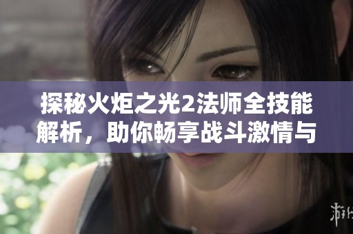 探秘火炬之光2法师全技能解析，助你畅享战斗激情与乐趣