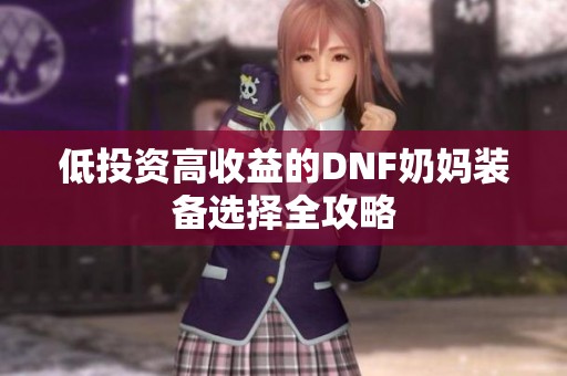 低投资高收益的DNF奶妈装备选择全攻略