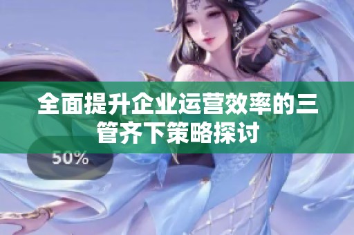全面提升企业运营效率的三管齐下策略探讨