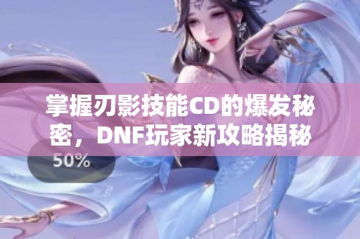 掌握刃影技能CD的爆发秘密，DNF玩家新攻略揭秘