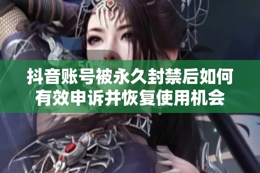 抖音账号被永久封禁后如何有效申诉并恢复使用机会