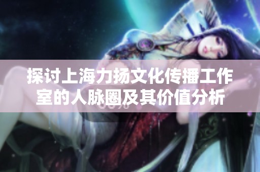 探讨上海力扬文化传播工作室的人脉圈及其价值分析