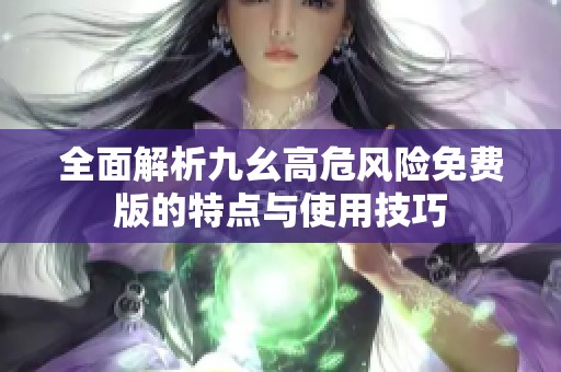 全面解析九幺高危风险免费版的特点与使用技巧
