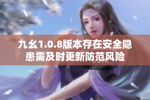 九幺1.0.8版本存在安全隐患需及时更新防范风险