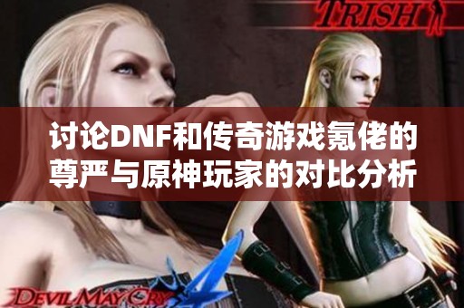 讨论DNF和传奇游戏氪佬的尊严与原神玩家的对比分析