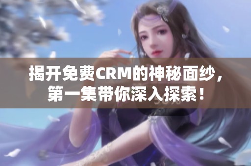 揭开免费CRM的神秘面纱，第一集带你深入探索！