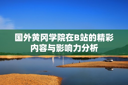 国外黄冈学院在B站的精彩内容与影响力分析