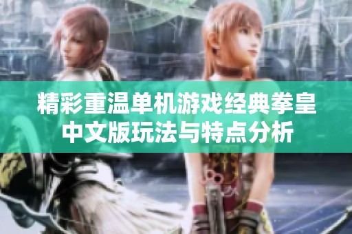 精彩重温单机游戏经典拳皇中文版玩法与特点分析