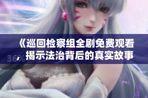 《巡回检察组全剧免费观看，揭示法治背后的真实故事》