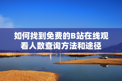 如何找到免费的B站在线观看人数查询方法和途径