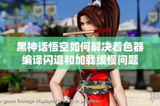 黑神话悟空如何解决着色器编译闪退和加载缓慢问题