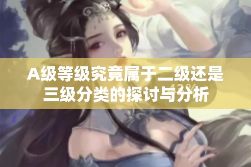 A级等级究竟属于二级还是三级分类的探讨与分析