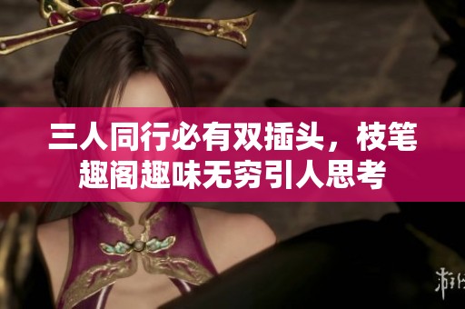 三人同行必有双插头，枝笔趣阁趣味无穷引人思考