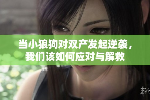 当小狼狗对双产发起逆袭，我们该如何应对与解救