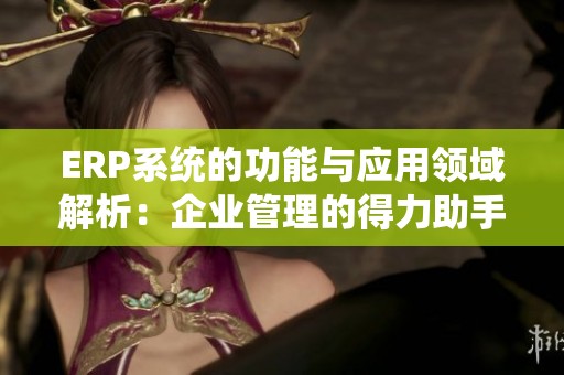 ERP系统的功能与应用领域解析：企业管理的得力助手