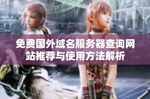 免费国外域名服务器查询网站推荐与使用方法解析