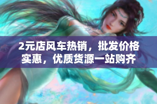 2元店风车热销，批发价格实惠，优质货源一站购齐