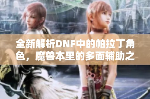 全新解析DNF中的帕拉丁角色，魔兽本里的多面辅助之星