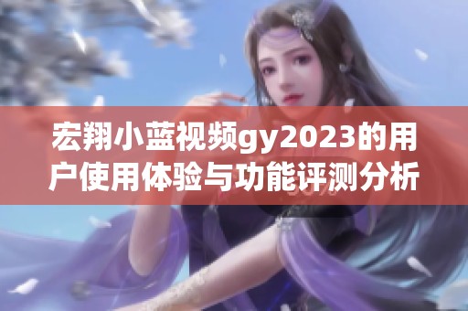 宏翔小蓝视频gy2023的用户使用体验与功能评测分析