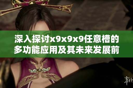 深入探讨x9x9x9任意槽的多功能应用及其未来发展前景