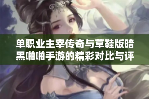 单职业主宰传奇与草鞋版暗黑啪啪手游的精彩对比与评测分析