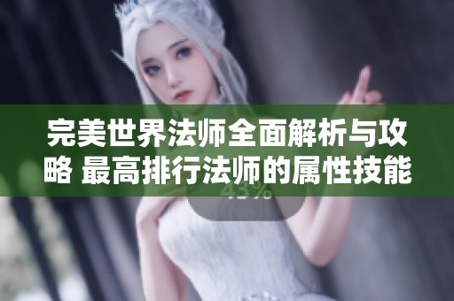 完美世界法师全面解析与攻略 最高排行法师的属性技能加点方案分享