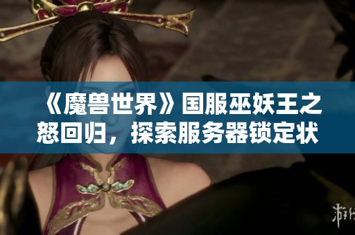 《魔兽世界》国服巫妖王之怒回归，探索服务器锁定状态带来的新体验与挑战