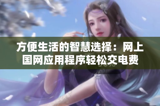 方便生活的智慧选择：网上国网应用程序轻松交电费