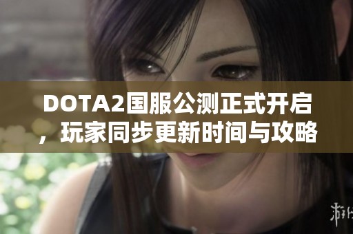 DOTA2国服公测正式开启，玩家同步更新时间与攻略问答全解析