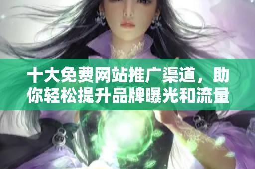 十大免费网站推广渠道，助你轻松提升品牌曝光和流量
