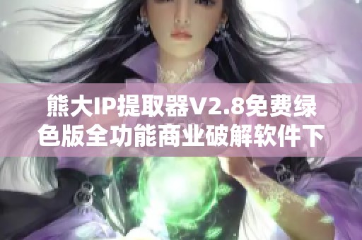 熊大IP提取器V2.8免费绿色版全功能商业破解软件下载及使用指南
