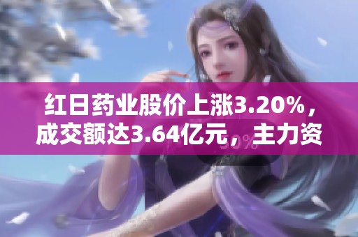 红日药业股价上涨3.20%，成交额达3.64亿元，主力资金并未显著控盘走势