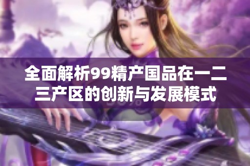 全面解析99精产国品在一二三产区的创新与发展模式