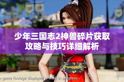 少年三国志2神兽碎片获取攻略与技巧详细解析