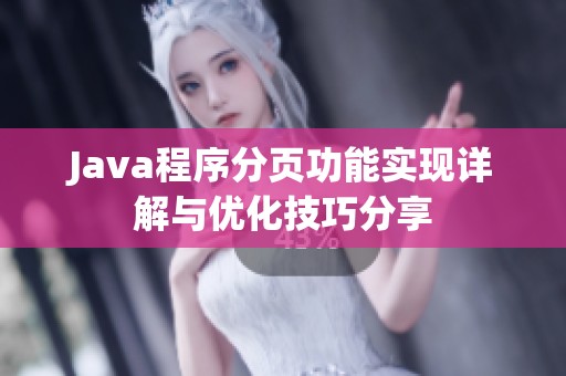 Java程序分页功能实现详解与优化技巧分享